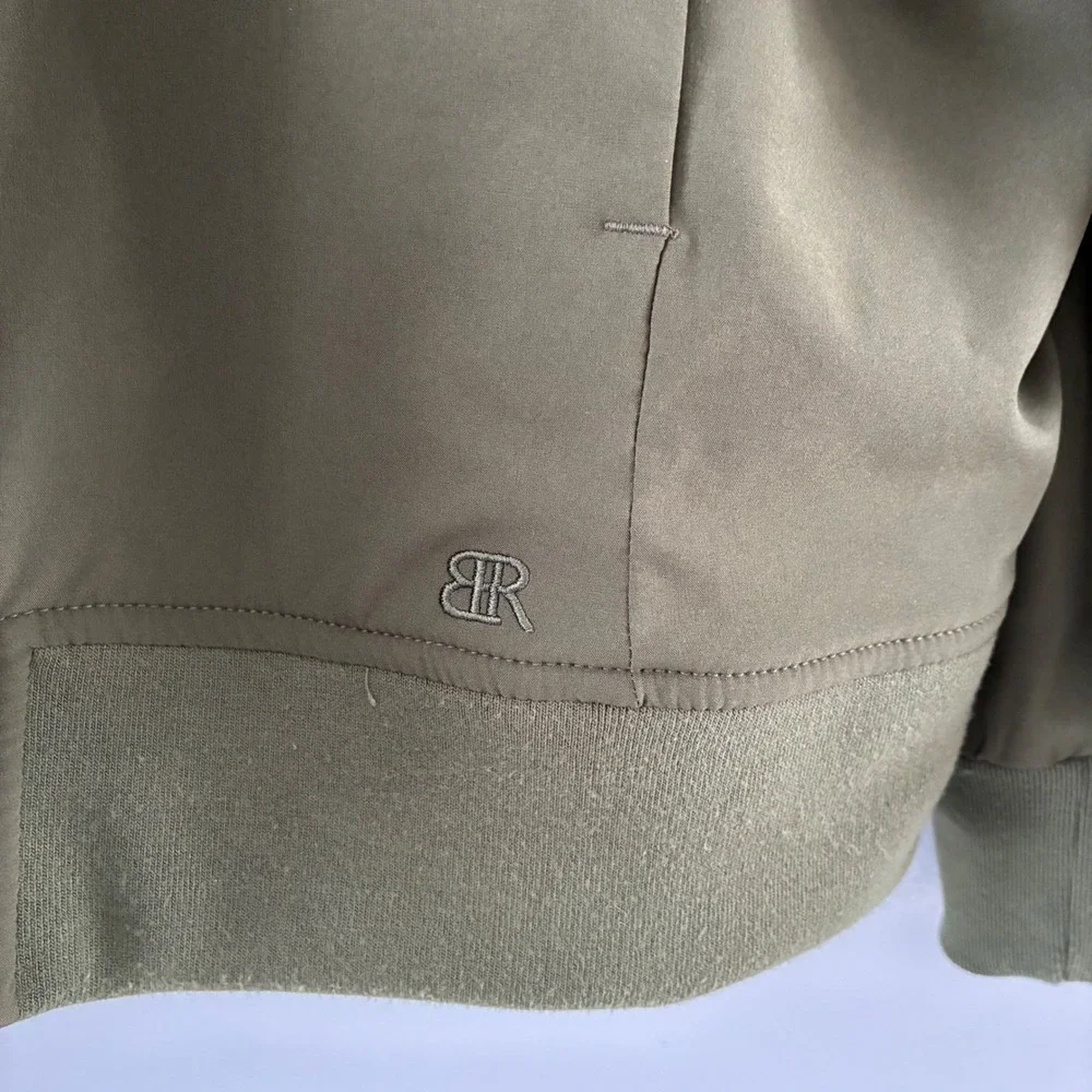 Banana Republic Mens XL Motion Tech Bomber Jacket Olive Green Full Zip Stretch